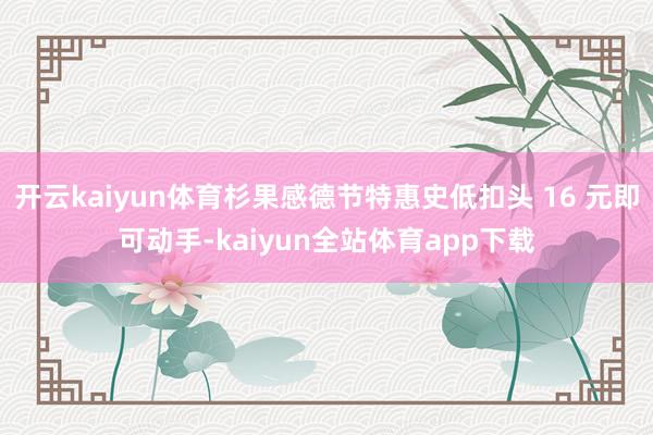 开云kaiyun体育杉果感德节特惠史低扣头 16 元即可动手-kaiyun全站体育app下载