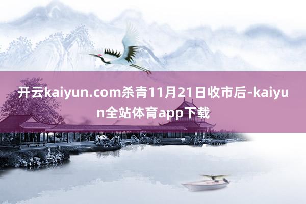 开云kaiyun.com杀青11月21日收市后-kaiyun全站体育app下载
