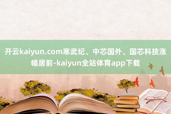 开云kaiyun.com寒武纪、中芯国外、国芯科技涨幅居前-kaiyun全站体育app下载
