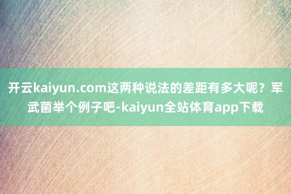 开云kaiyun.com这两种说法的差距有多大呢？军武菌举个例子吧-kaiyun全站体育app下载